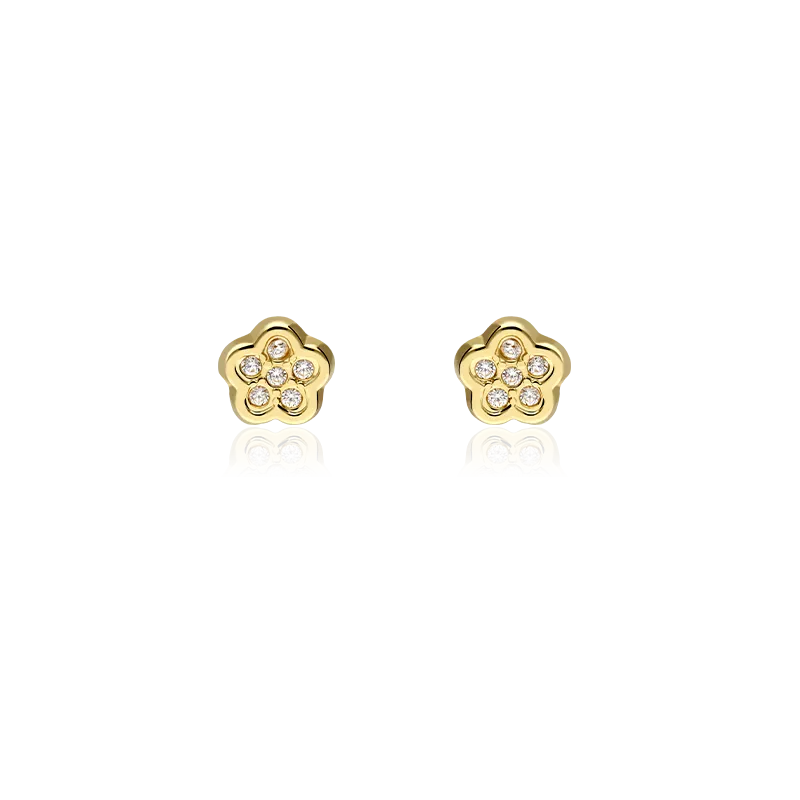 18K Gold April Earrings