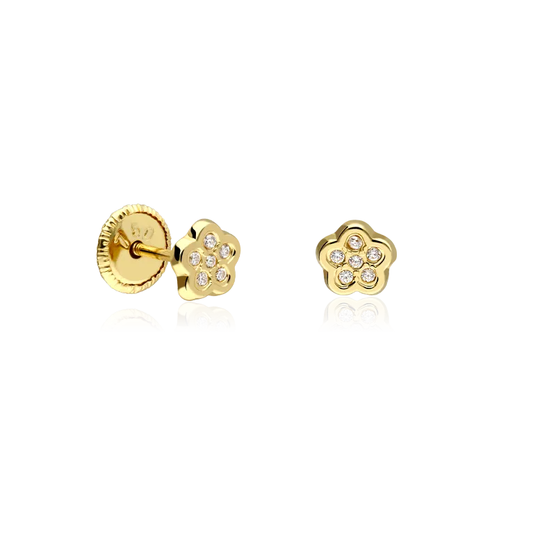 18K Gold April Earrings