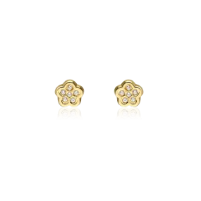 18K Gold April Earrings