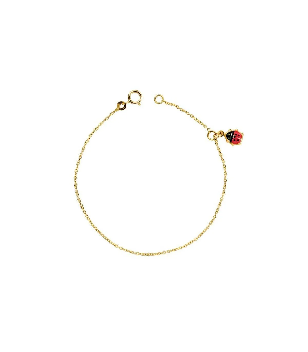 18k Gold Baby Ladybug Bracelet