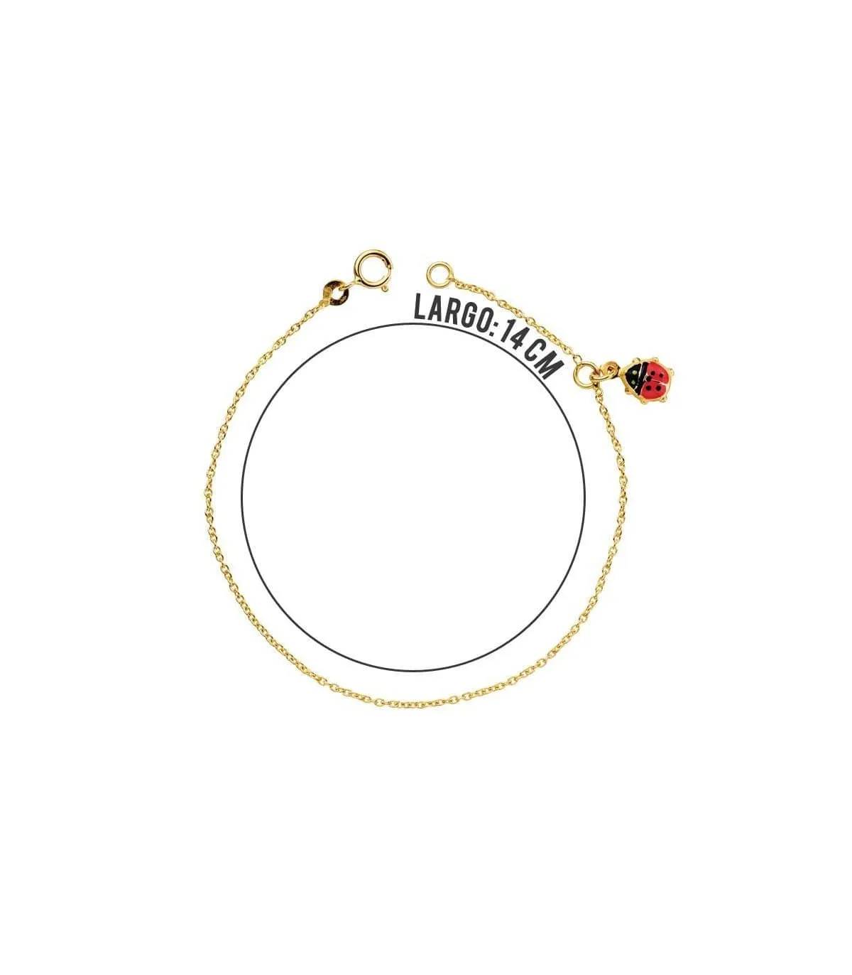 18k Gold Baby Ladybug Bracelet