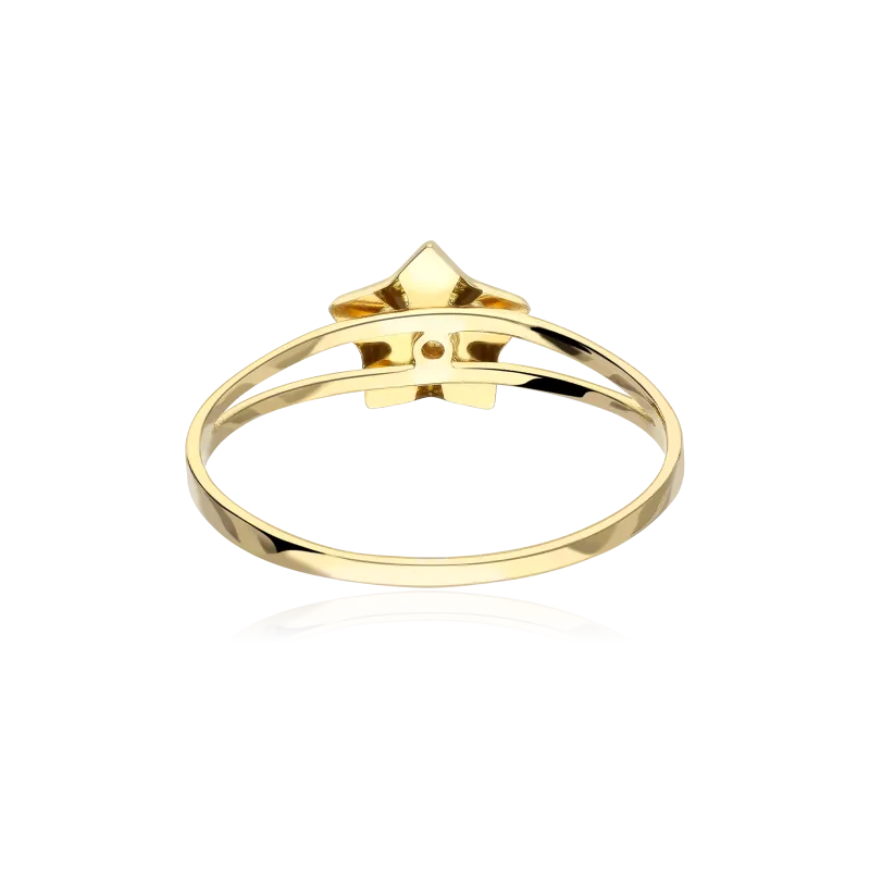 18k gold ring with cubic zirconia 'Sparkle'