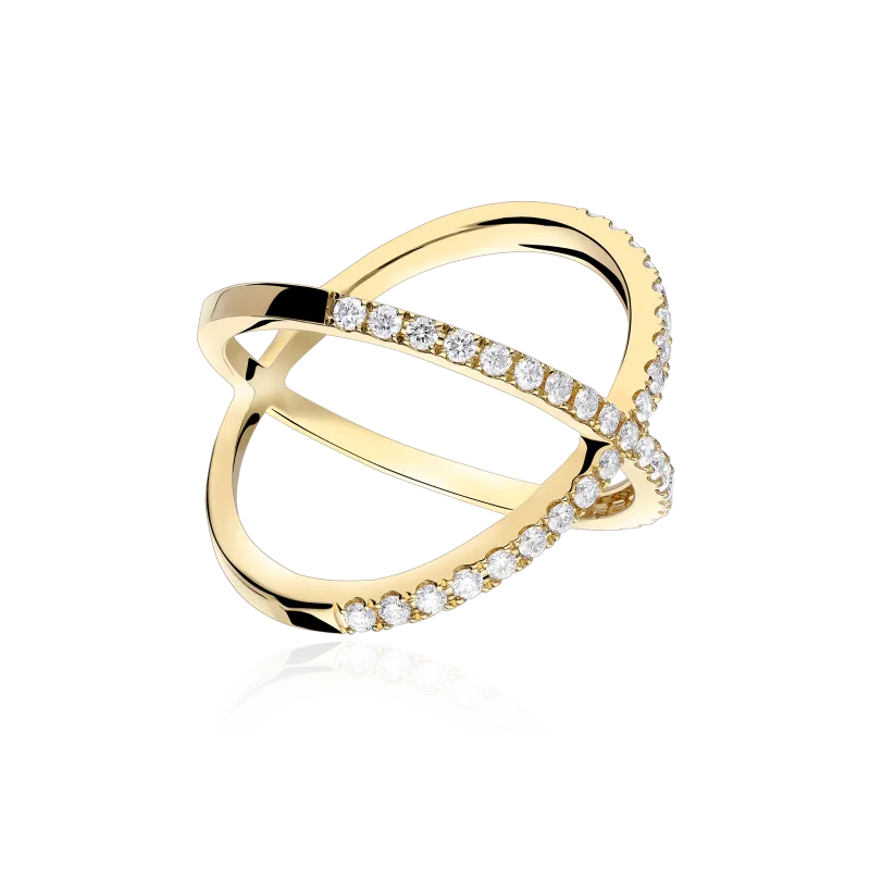 18k Gold Ring with Diamonds 'Leia'