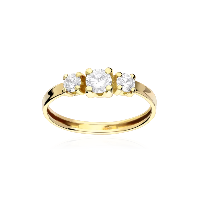 18k Gold Ring with Three Böhlen Zirconias