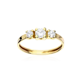 18k Gold Ring with Three Böhlen Zirconias