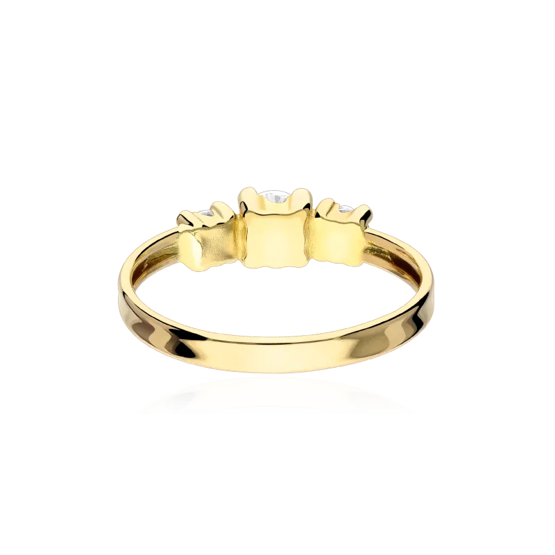 18k Gold Ring with Three Böhlen Zirconias