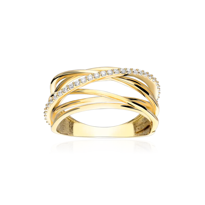 18k Gold Ring with Zirconias Link