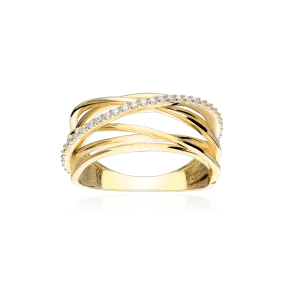 18k Gold Ring with Zirconias Link