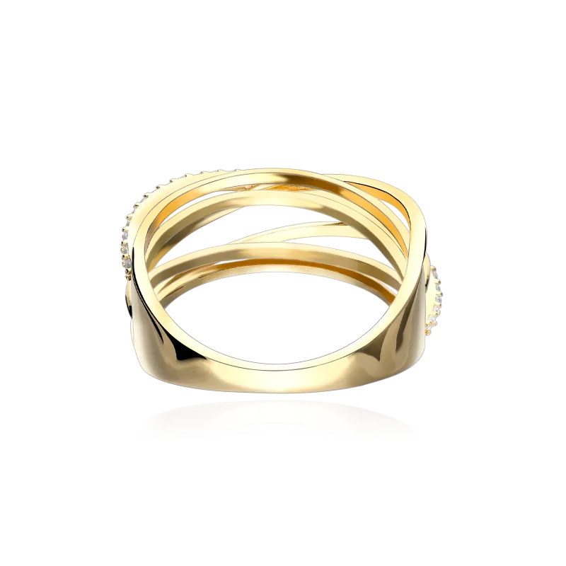 18k Gold Ring with Zirconias Link