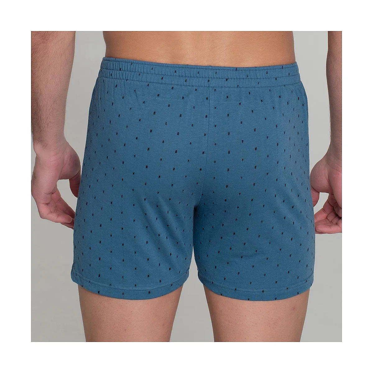 5092 Open-Front Boxer Shorts with Embroidered Polka Dot Button