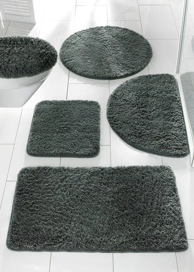 Bath Rug in Long Pile Anthracite