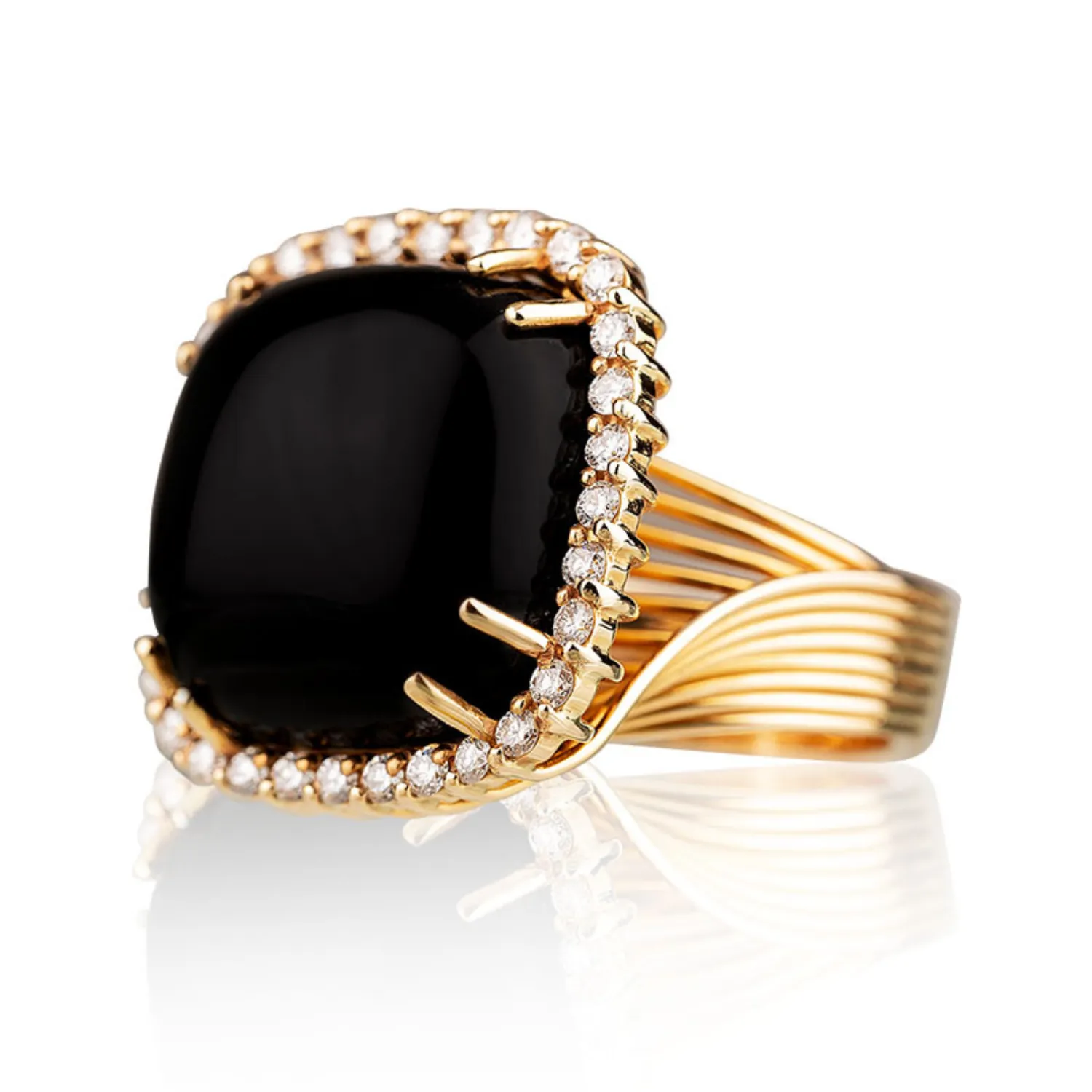 Alfieri ONIX Ring - 18k Rose Gold - Onyx.