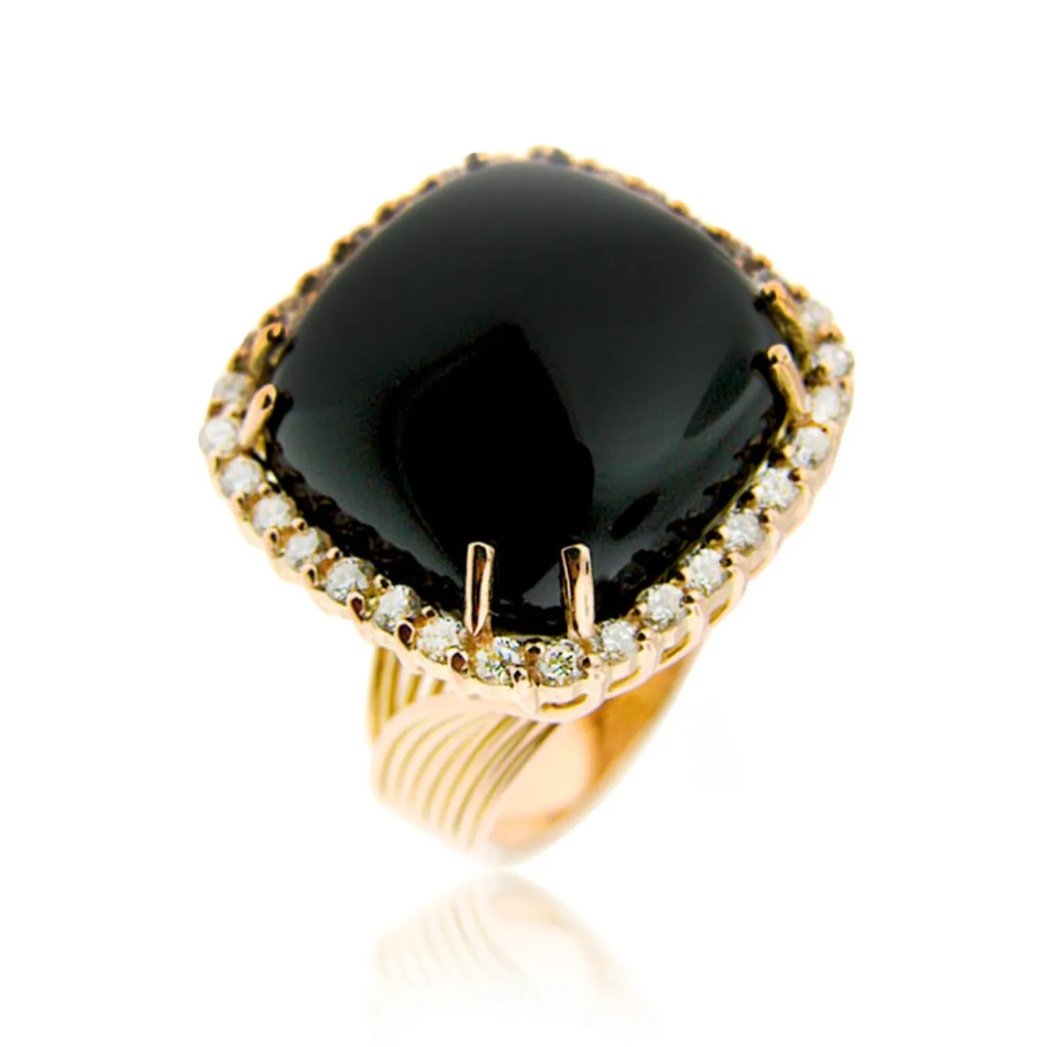 Alfieri ONIX Ring - 18k Rose Gold - Onyx.