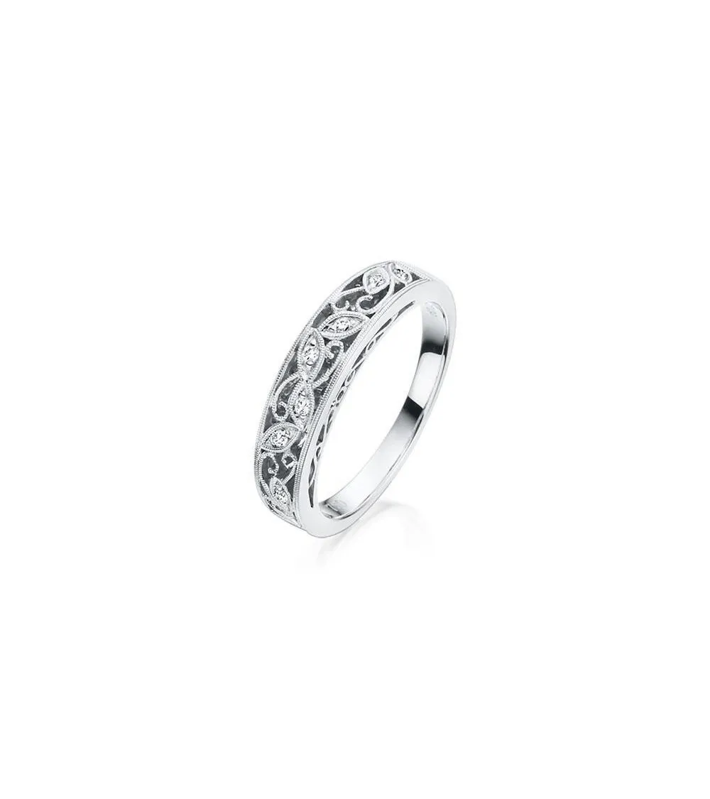 Alya 0.08 ct White Gold or Platinum Engagement Ring.