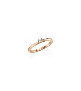 Alhena 0,10 ct Anillo de Compromiso en Oro Rosa