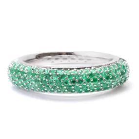 18k white gold emerald PAVE Ice & 40C Ring