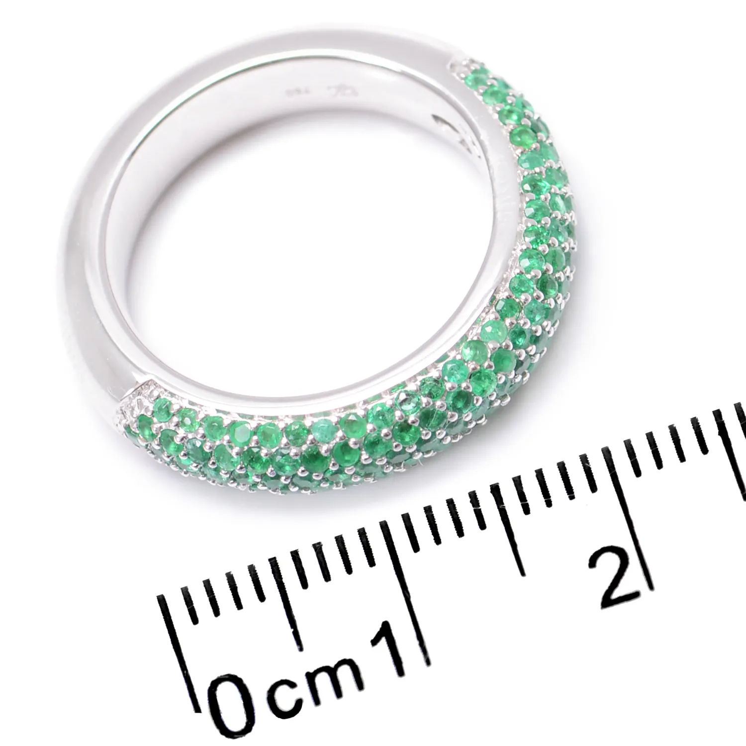 18k white gold emerald PAVE Ice & 40C Ring