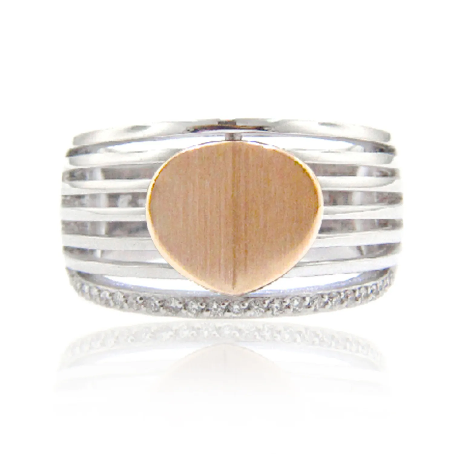 Meghan HEART Ring - 18k Gold Combo