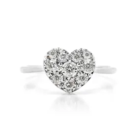 MIRACLE Heart Ring - 18k White Gold