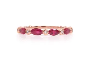 M&M's Ring BESOS - 18k Rose Gold with Rubies