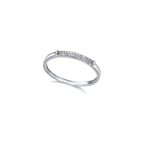 18K white gold diamond pavé ring