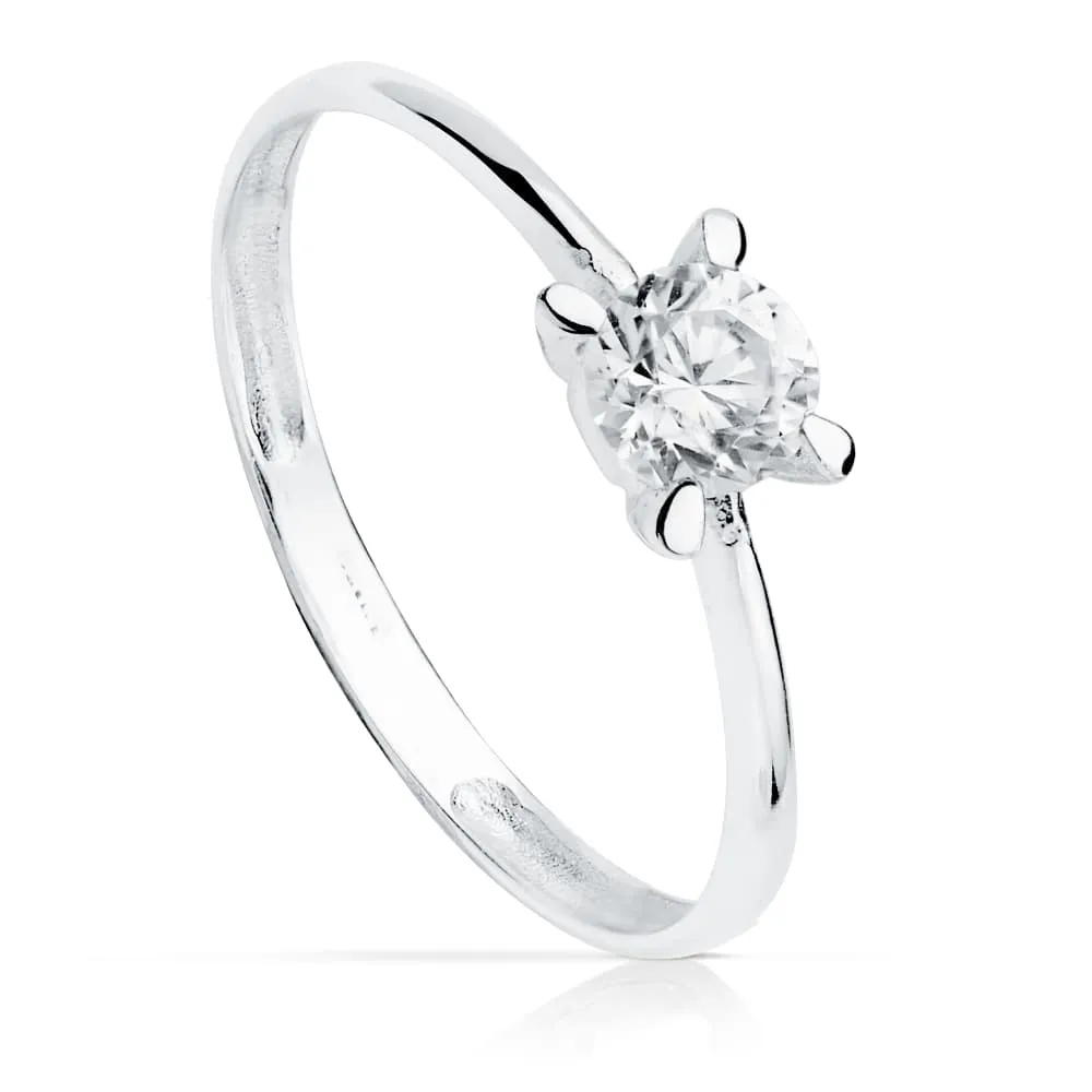 White Gold Cubic Zirconia Ring