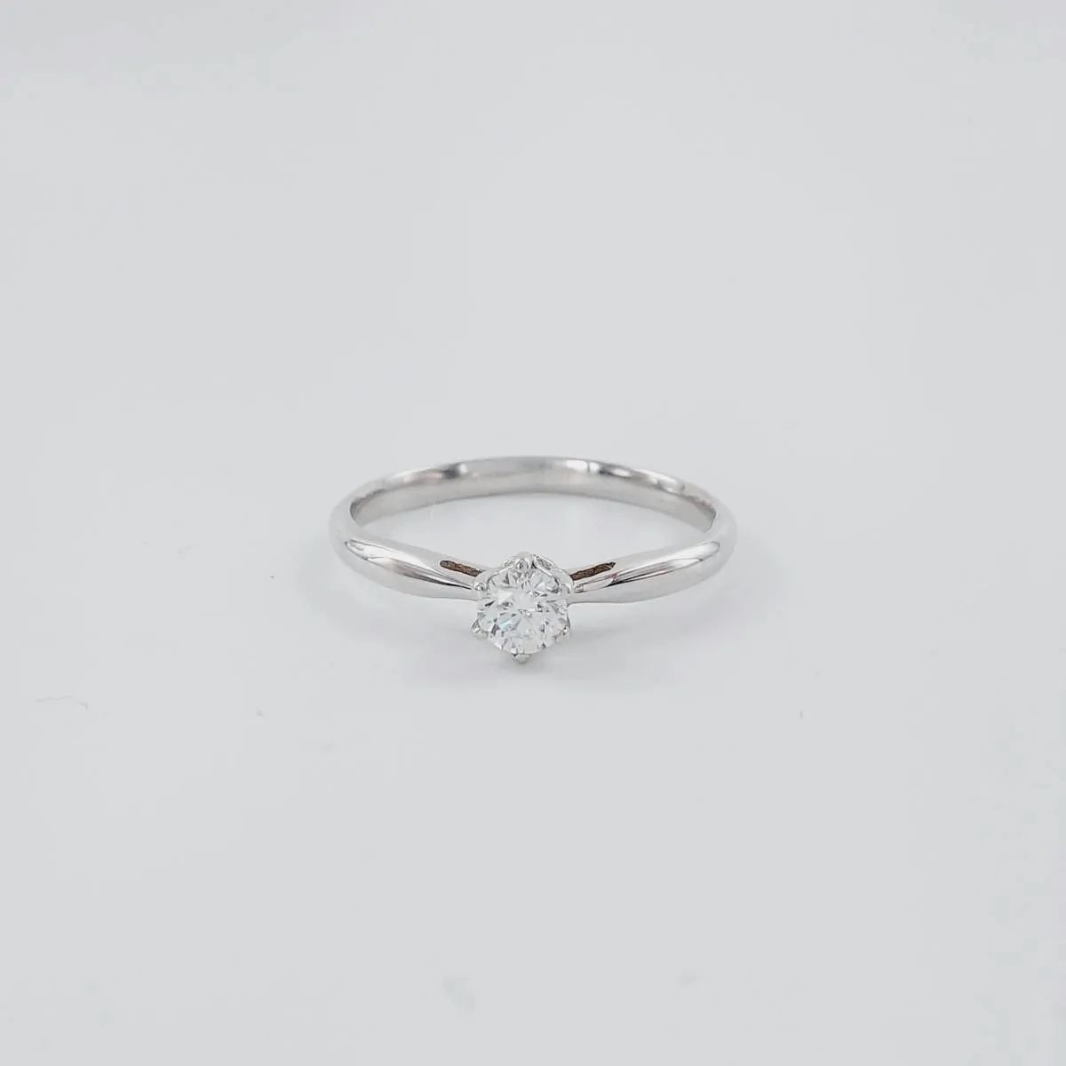 White Gold 0.12CT Solitaire Ring