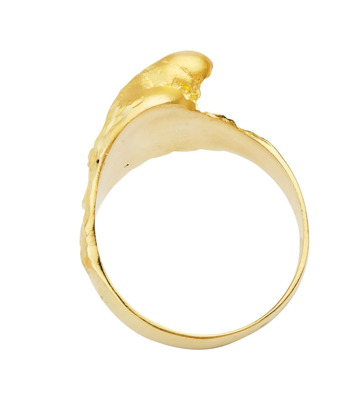 18K Gold Eagle Man Ring Yellow