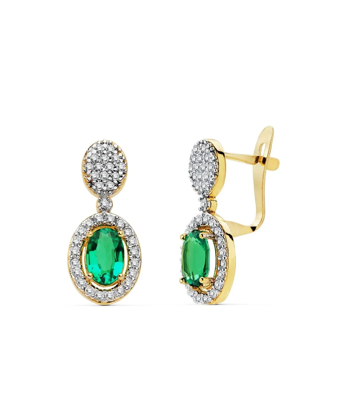 Bicolor Emerald Rania Earrings 18K