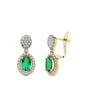 Bicolor Emerald Rania Earrings 18K