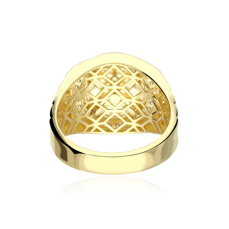 Bisoglio 18k Gold Ring with Cubic Zirconia