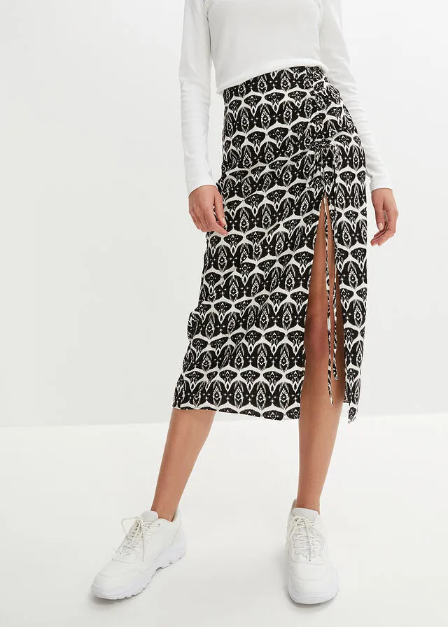 Black and White Printed Skirt