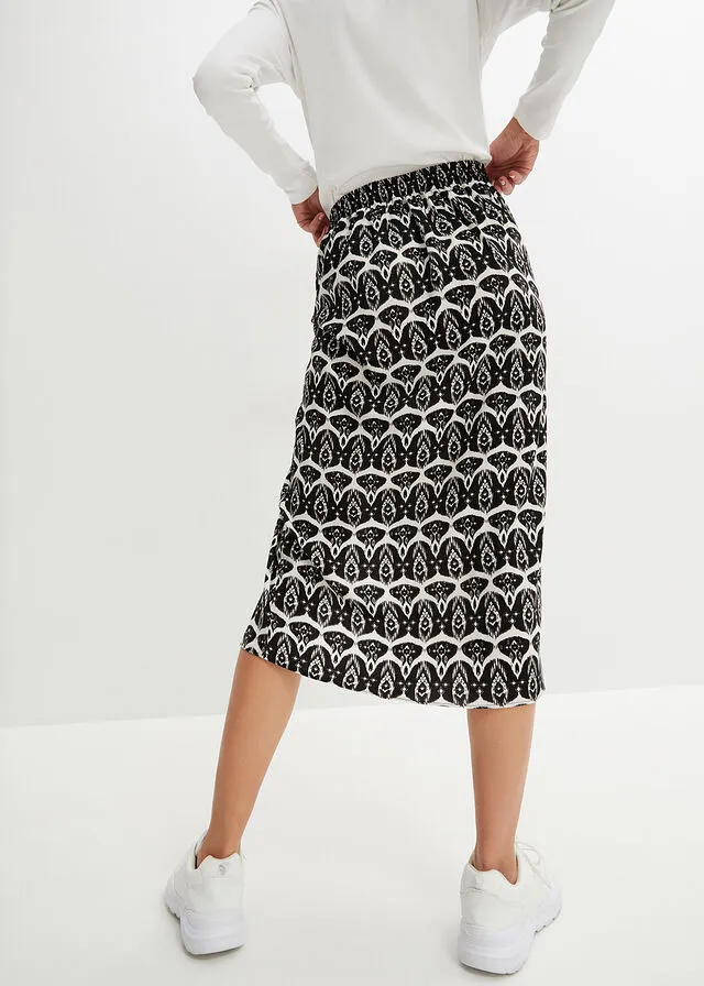 Black and White Printed Skirt