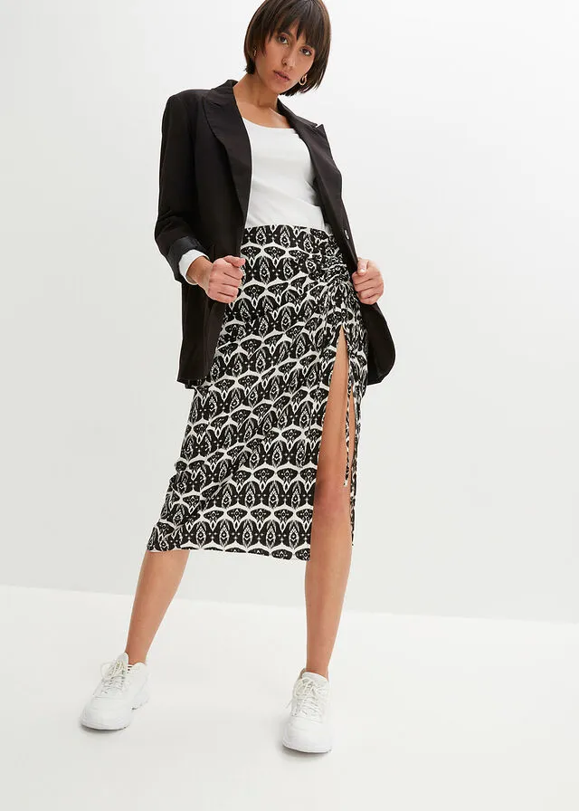 Black and White Printed Skirt