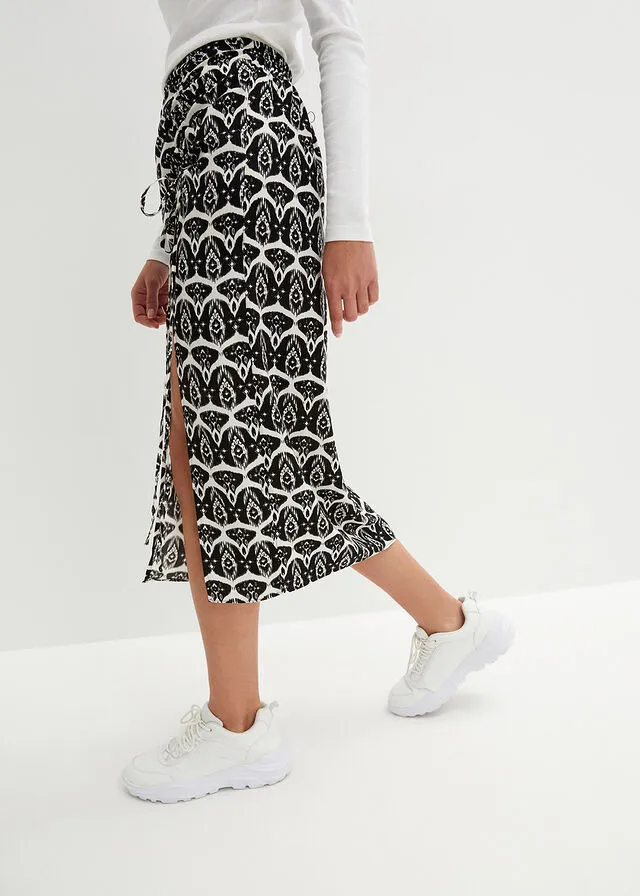 Black and White Printed Skirt