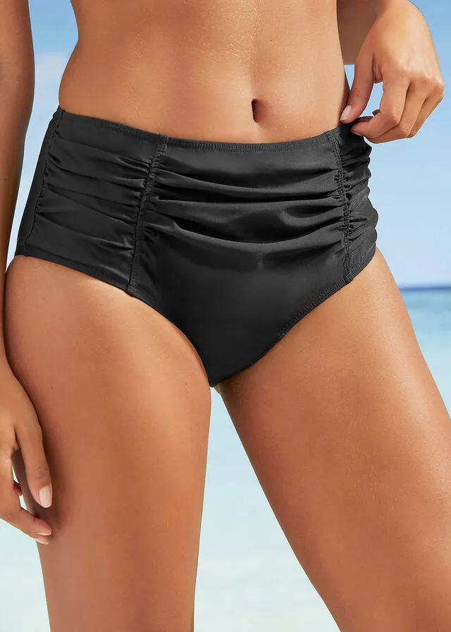 Black Bikini Bottom with Slight Shaping Effect