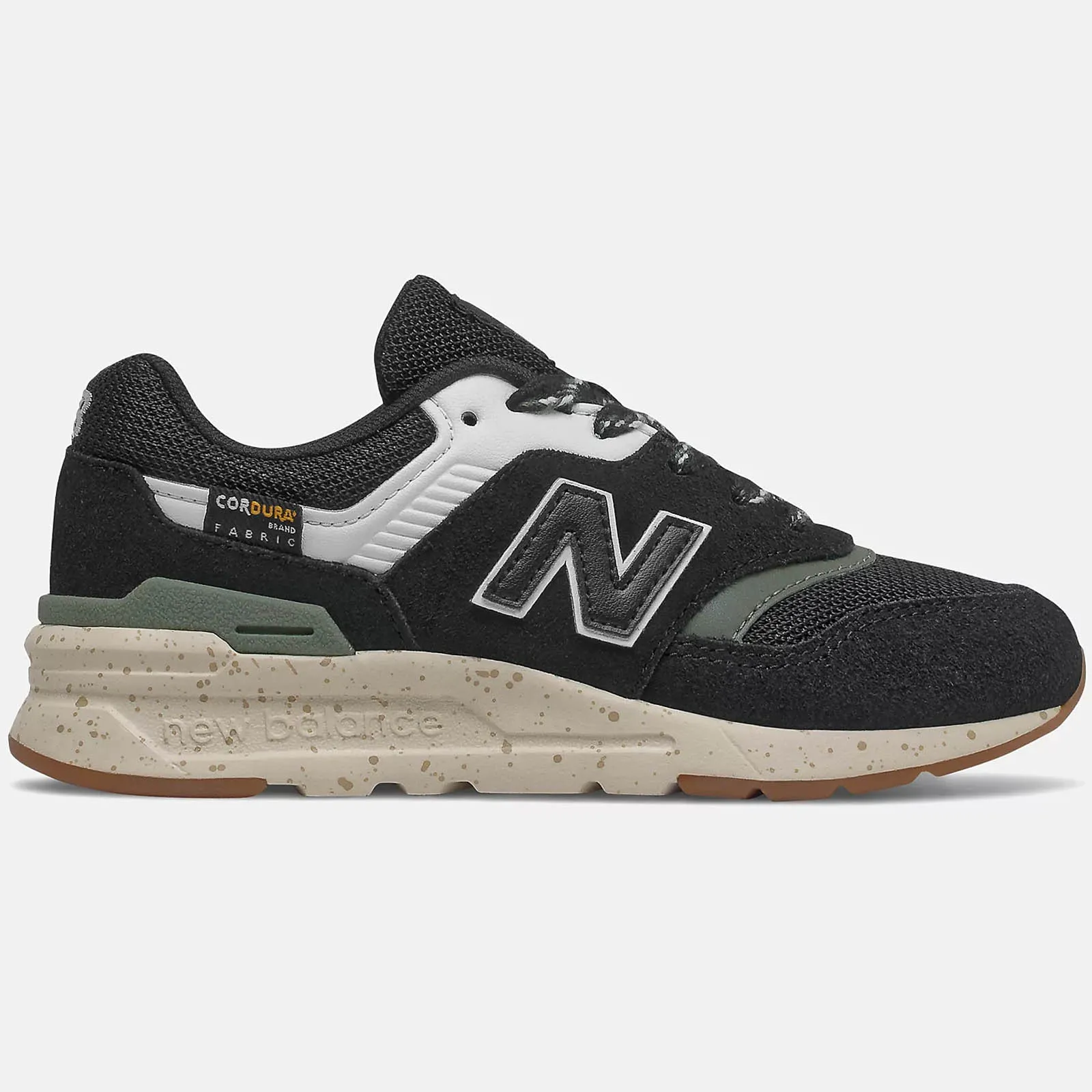 Black-Green New Balance PR997HPP Sneakers.