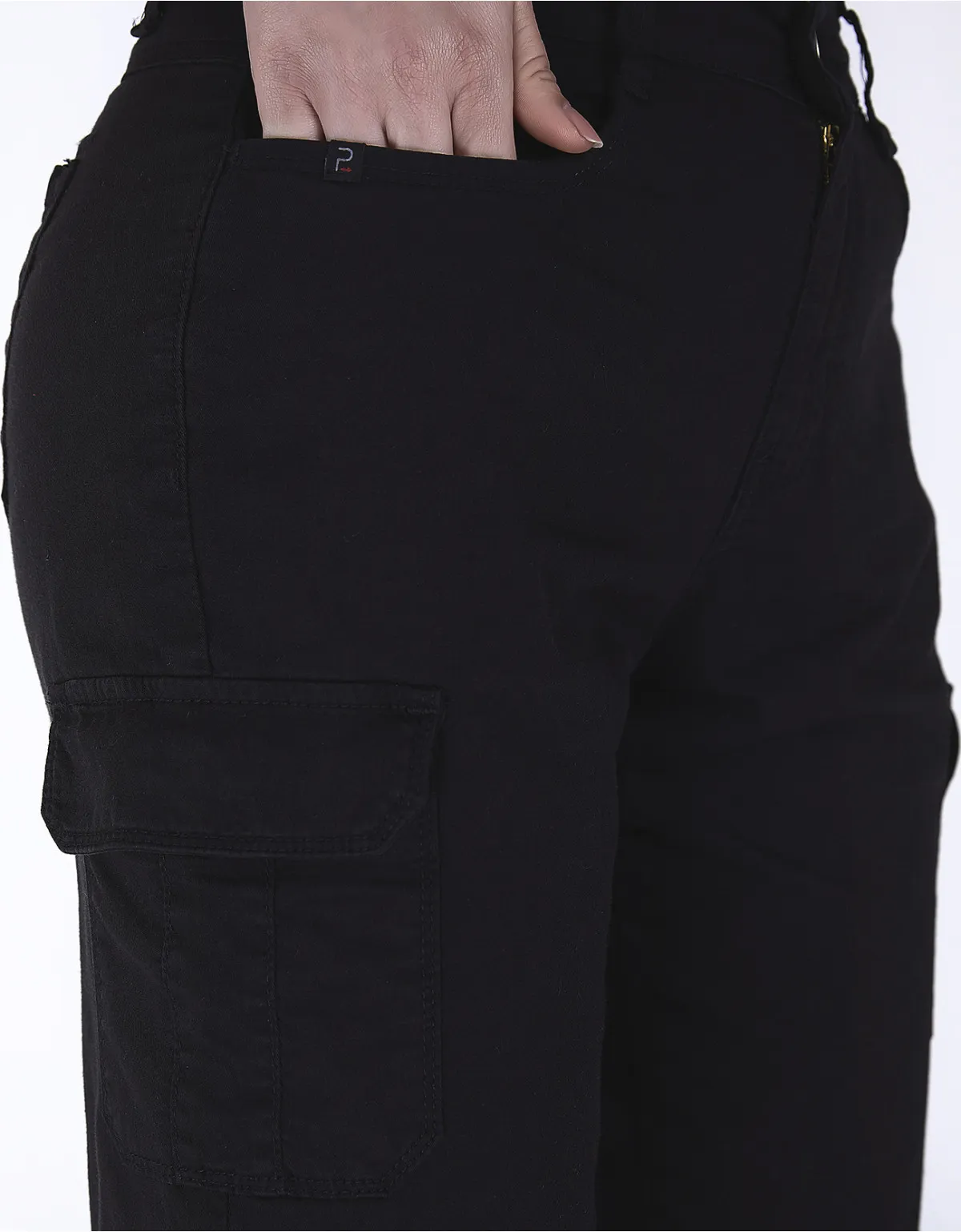 Black high waisted jogger pants mm.