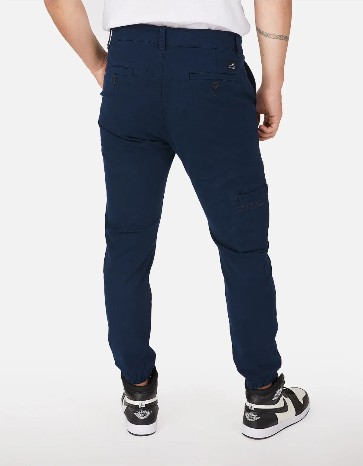 Blue slim fit jogger pants