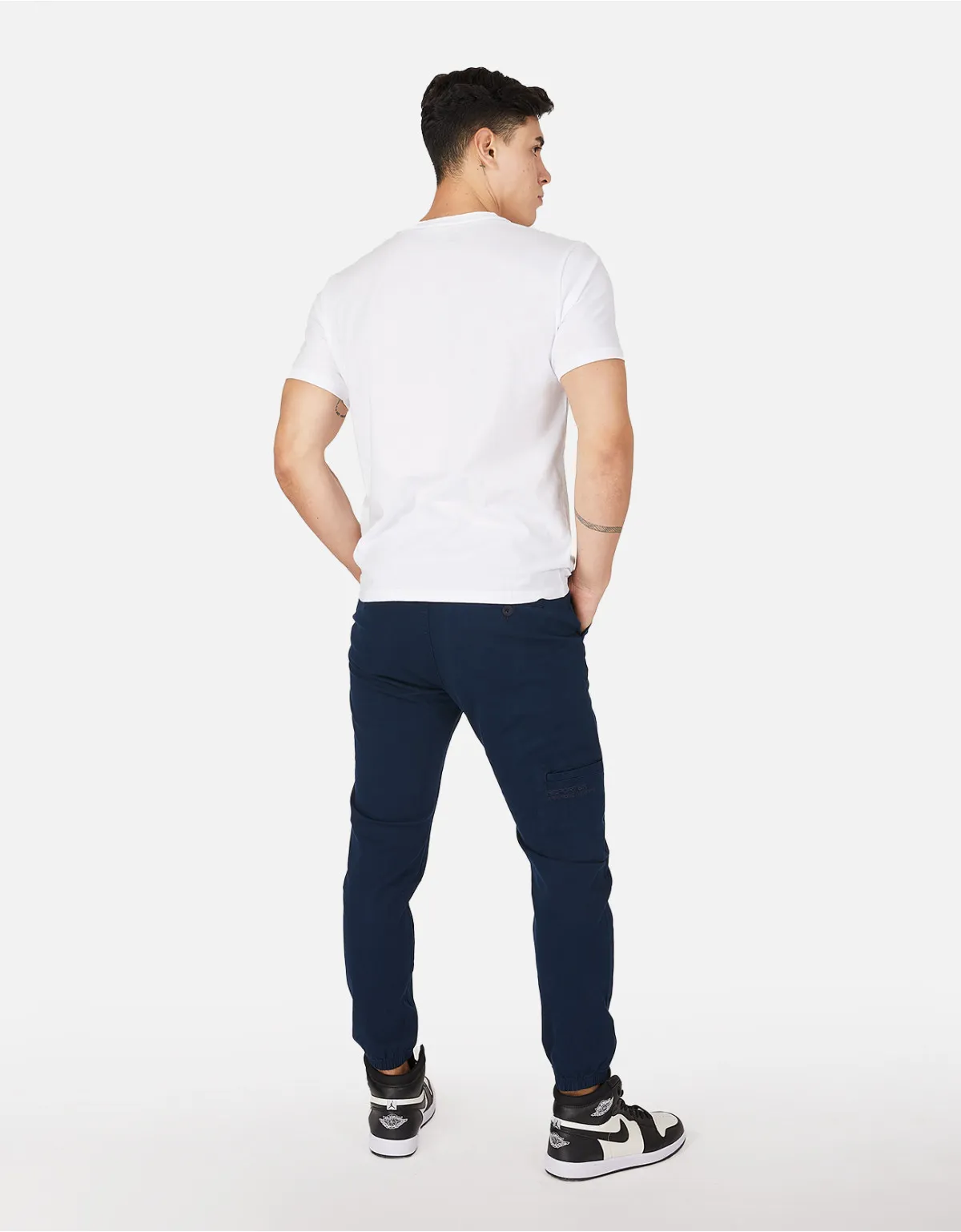 Blue slim fit jogger pants