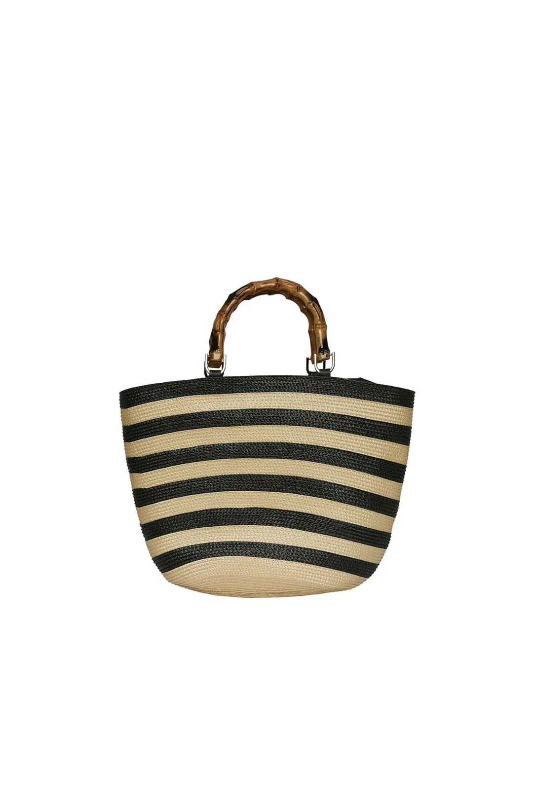 BASKET BAG BONE HANDLE NATURAL PALM rephrased in accordance with Google SEO best practices.