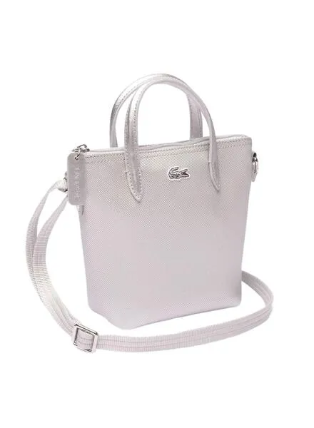 Lacoste XS Shopping Crossbody Bag Silver Women