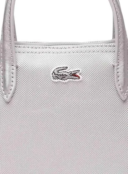 Lacoste XS Shopping Crossbody Bag Silver Women