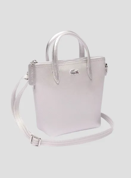 Lacoste XS Shopping Crossbody Bag Silver Women