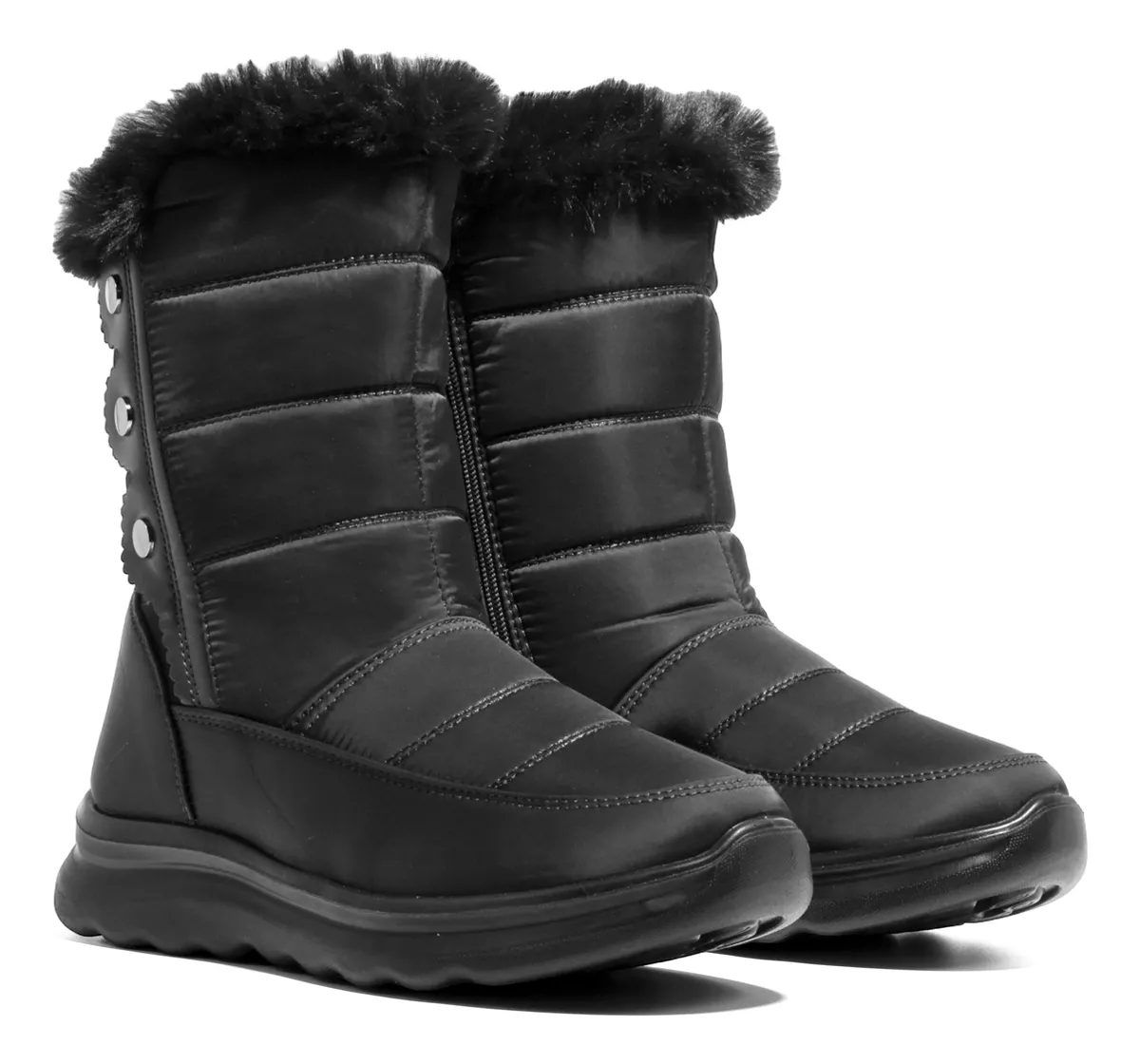 Waterproof Women's Snow Rain Boots Pre-Sky Sheepskin Fur.