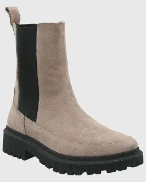 Women's Beige Leather Boots Bibury