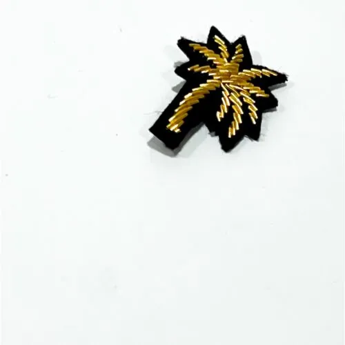 Embroidered Palm Tree Brooch