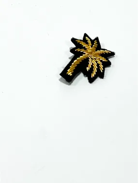 Embroidered Palm Tree Brooch