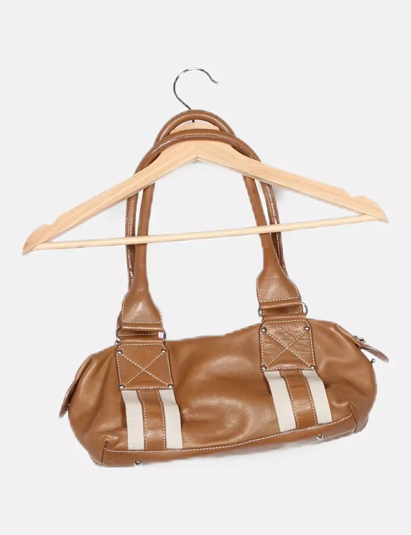 Brown Faux Leather Genuine Bolso