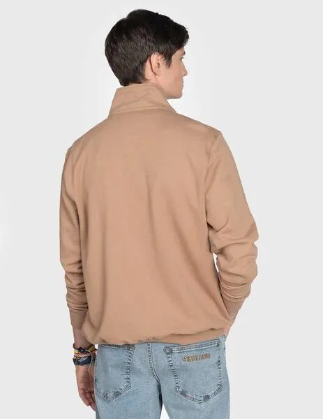 Brown Maryland zipper sweatshirt by Harper & Neyer.